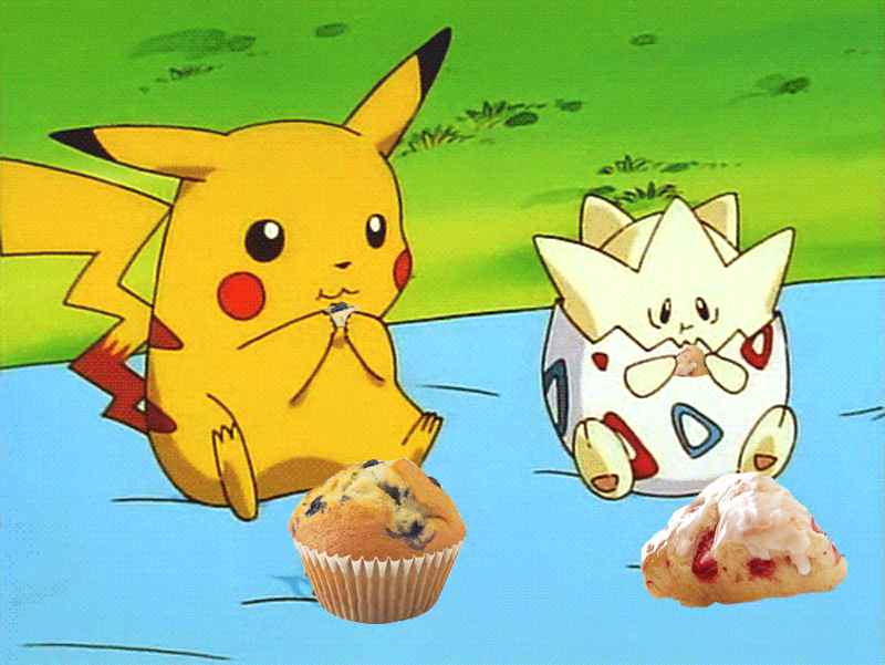MrDeadScott with Pokemon Scones & Muffins. Mmmm.